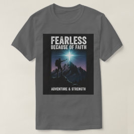 Fearless Because of Faith Christian Men’s T-Shirt