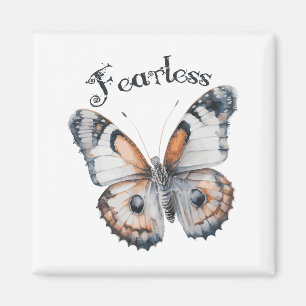 Fearless Butterfly Watercolor Graphics Design, Fru Magnet