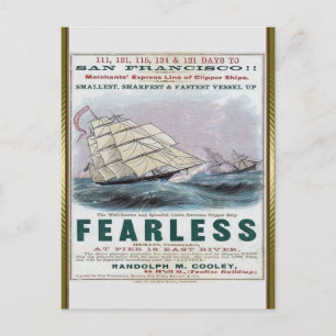 Fearless Clipper Sailing Vykort