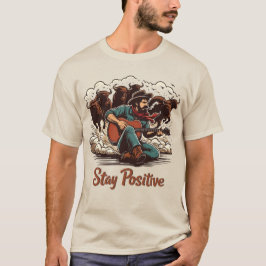 Fearless Cowboy: Retro Western Tecknad Art T Shirt