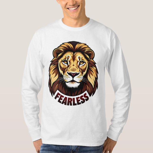Fearless_d.no.1- av Maaya_P, Manar Långärmad White T Shirt (Framsida)