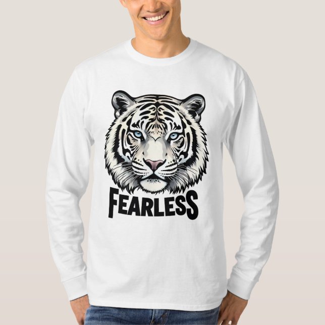 Fearless_d.no.2- av Maaya_P, Manar Långärmad White T Shirt (Framsida)