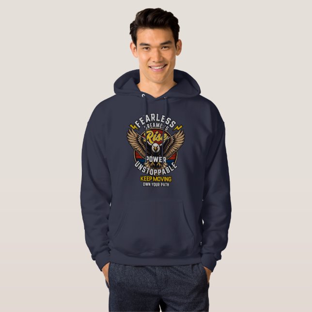 Fearless Dreamers Eagle Tröja Hoodie (Hel framsida)