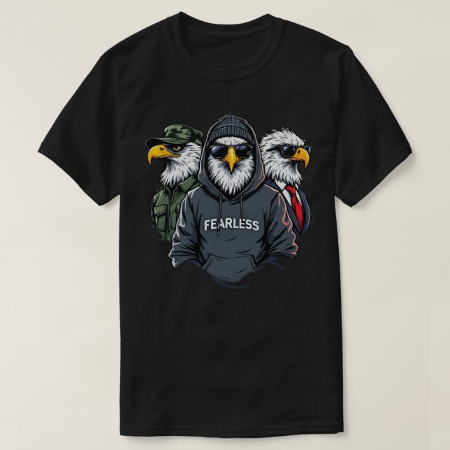 Fearless Eagle Squad - Modig och Kraftfull Design T Shirt (Design framsida)