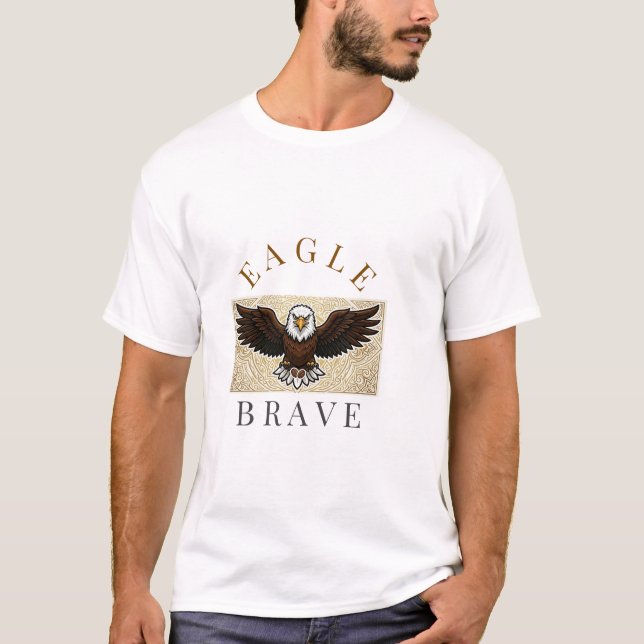 Fearless Eagle – Symbol för styrka & mod T-Shirt (Framsida)