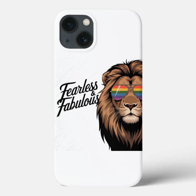 Fearless & Fabulous Pride Lejona iphone case (Baksida)