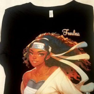 Fearless Female Anime' Samurai Fighter T Shirt