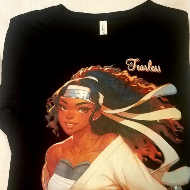Fearless Female Anime' Samurai Fighter T Shirt (Skapare uppladdad)