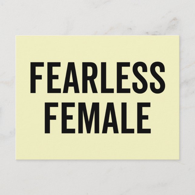 Fearless Feminist Quote Vykort (Framsida)