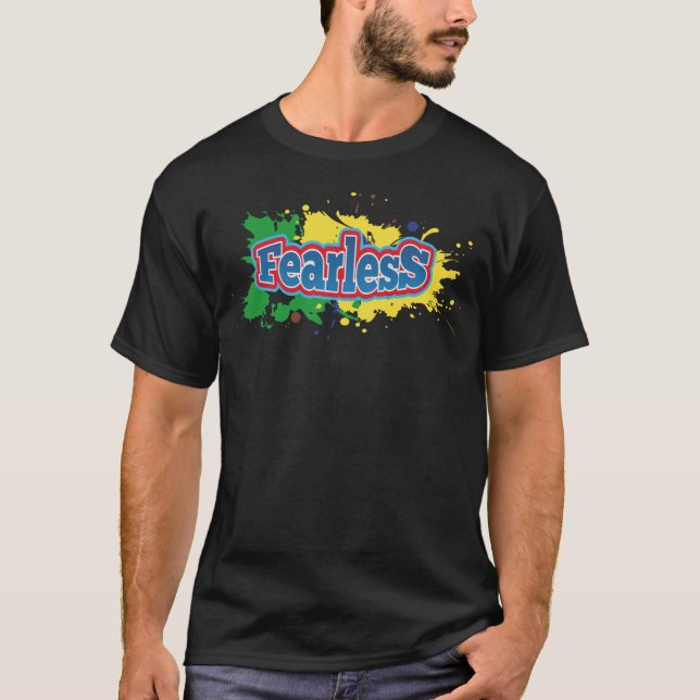 Fearless - fetstil, typografi | inspirerande t shirt (Framsida)