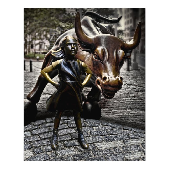 Fearless Girl blir en allierad Fototryck (Framsidan)