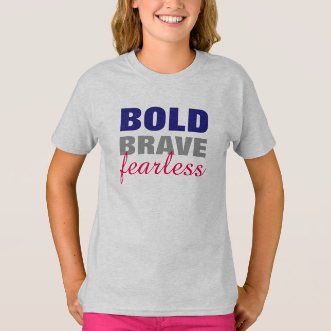 Fearless Girls' Hanes TAGLESS® T-Shirt (Framsida)