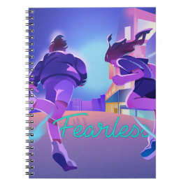Fearless Girls som springer i Neon City Anteckningsbok