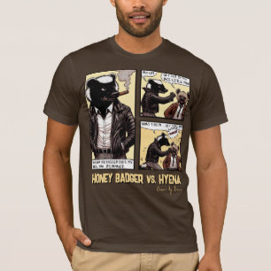 FEARLESS Honey badger slåss mot Hyena T Shirt