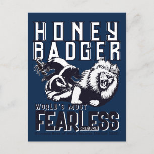 FEARLESS Honey badger Vykort