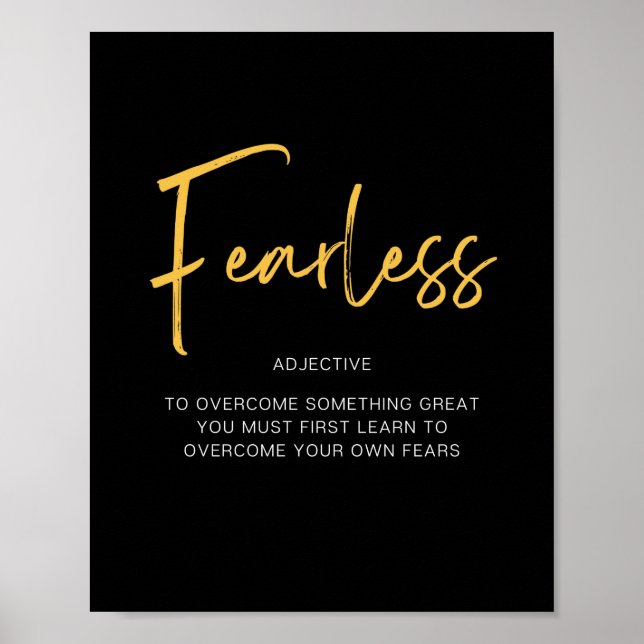 Fearless inspirerande citat poster (Framsidan)