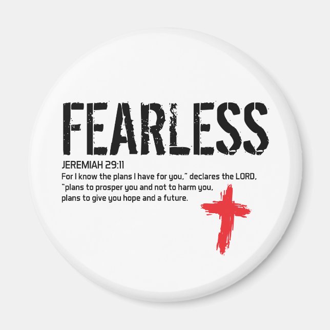 FEARLESS-JEREMIAH 29:11 MAGNET (Framsidan)