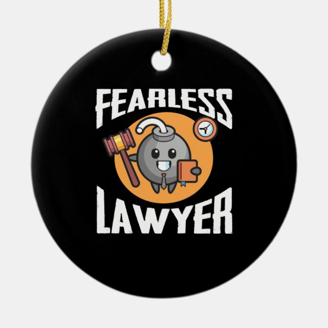 Fearless Lawyer Julgransprydnad Keramik (Framsidan)