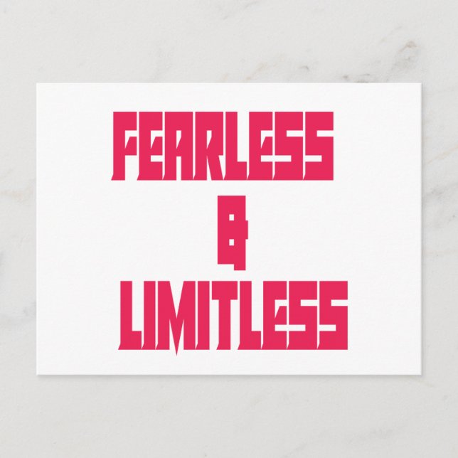 Fearless & Limitless  Vykort (Framsida)