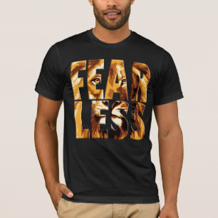 Fearless Lion Hoodie - Motiverande Gym Streetwear T Shirt