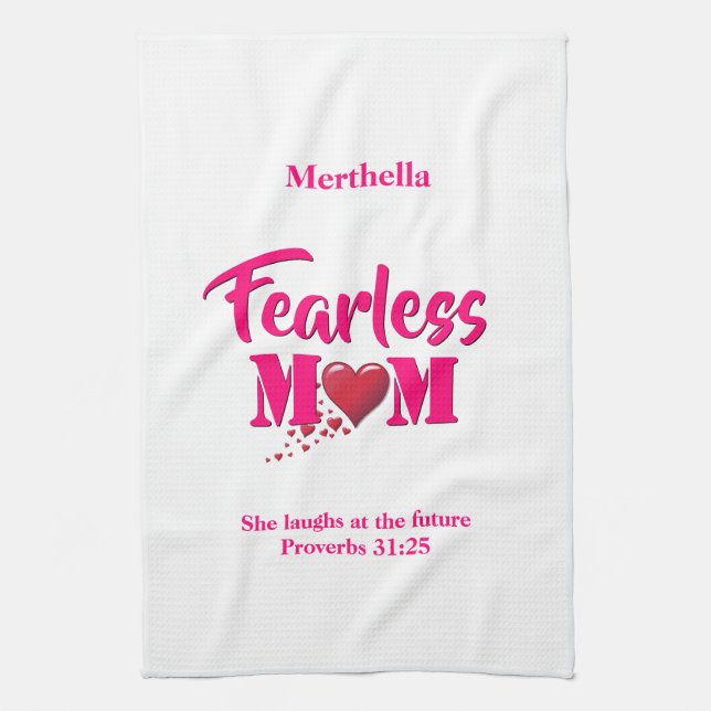 FEARLESS MAMMA | Proverbs 31 Kökshandduk (Vertikal)