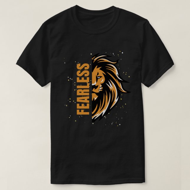 Fearless - Manar Black tryckt T Shirt (Design framsida)