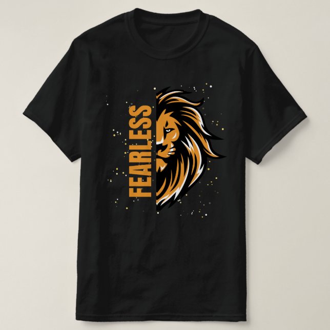 Fearless - Manar Black tryckt T Shirt (Design framsida)