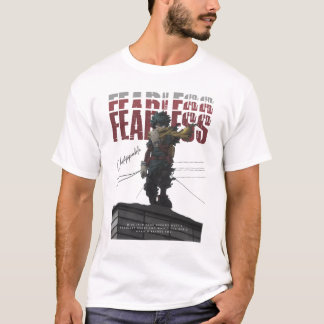 Fearless, motivation animerad design t shirt