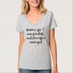 Fearless och Powerable Quote in Script Typography T Shirt<br><div class="desc">Fearless and Powerful Frankenstein Quote in Script Typography T-Shirt</div>