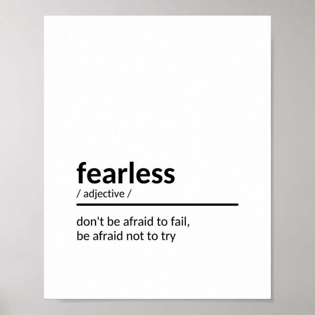 Fearless-offertdefinition Poster (Framsidan)