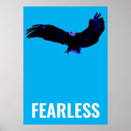 Fearless Örn Motivational Courtage Artwork Poster