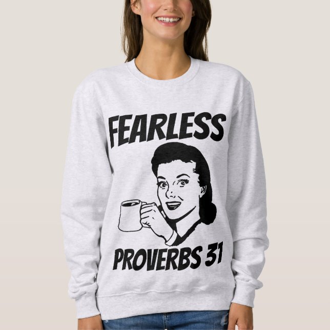FEARLESS PROVERBS 31 Christian dam T-Shirts (Framsida)