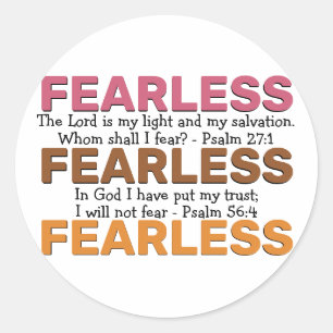 FEARLESS Psalms inspirationskälla JAG KOMMER INTE Runt Klistermärke