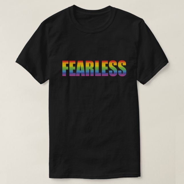 Fearless Rainbow Gay pride T Shirt (Design framsida)