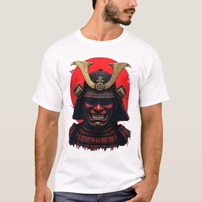 ⚔️ Fearless Samurai – Warrior of the Rising Sun T Shirt (Framsida)