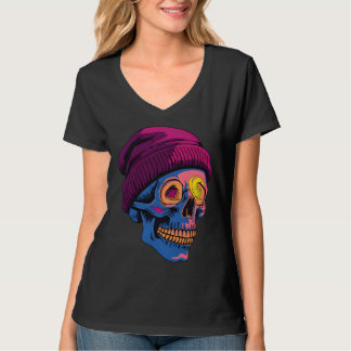 "Fearless Skull - Mörk Ansikte Graphic Tee" T Shirt