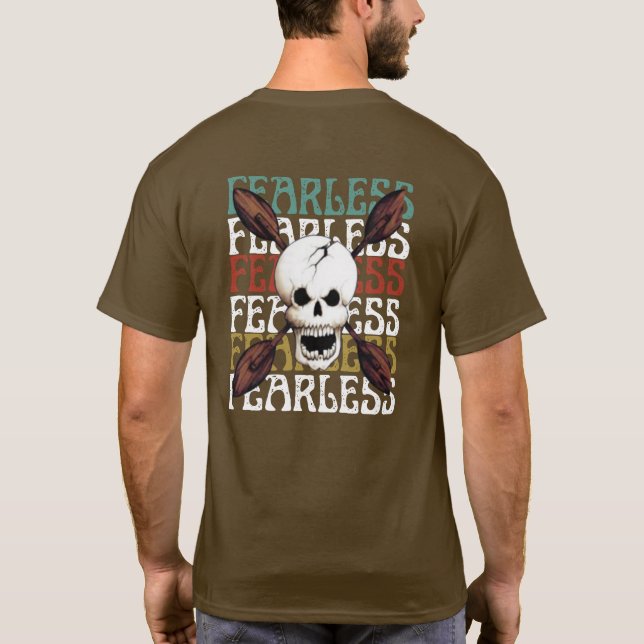 Fearless Skull Paddler T Shirt (Baksida)
