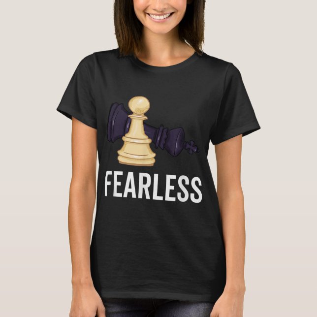 Fearless Smart-spel på Chess Player Board-spelet T Shirt (Framsida)