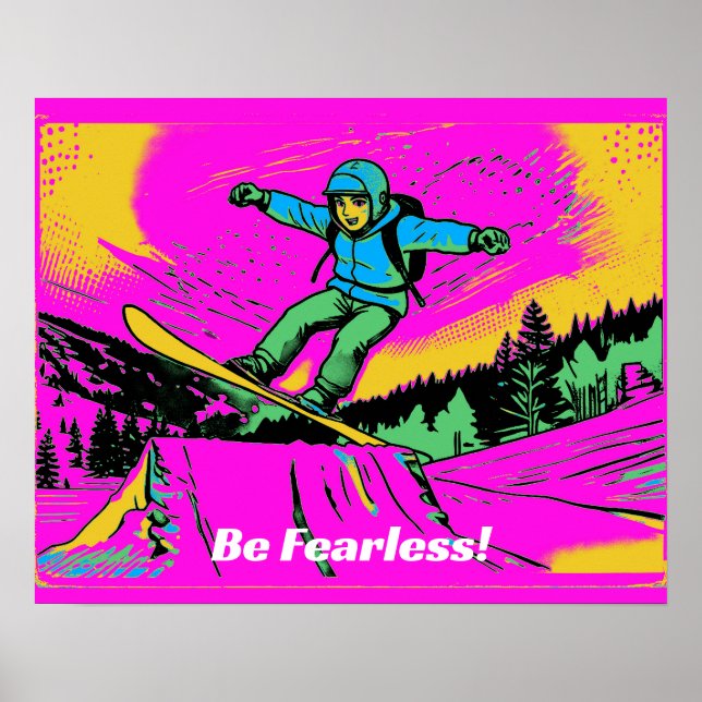 Fearless - Snowboardåkare Poster (Framsidan)