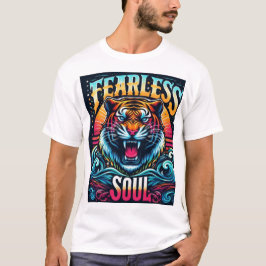 Fearless Soul - Vibrant Tiger Artwork T Shirt