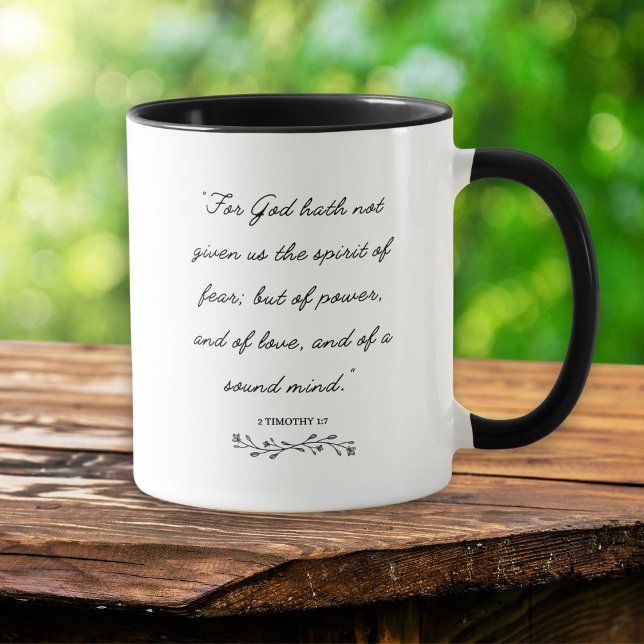 Fearless Spirit Bible Verse Inspirational Mugg (Skapare uppladdad)