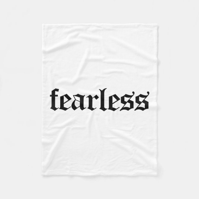 Fearless Tee Shirt, Fearless And Strong Motivation Fleecefilt (Framsidan)