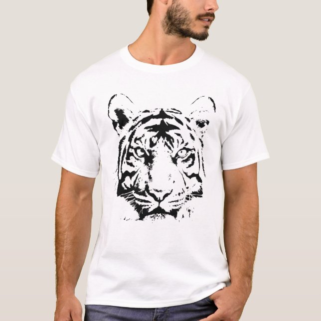 Fearless Tiger Ansikte - Kinesiska tigeråret T Shirt (Framsida)