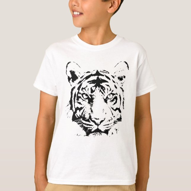 Fearless Tiger Ansikte - Kinesiska tigeråret T Shirt (Framsida)