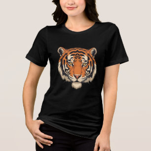 Fearless Tiger Head T-Shirt Design - Fet Vild Ani