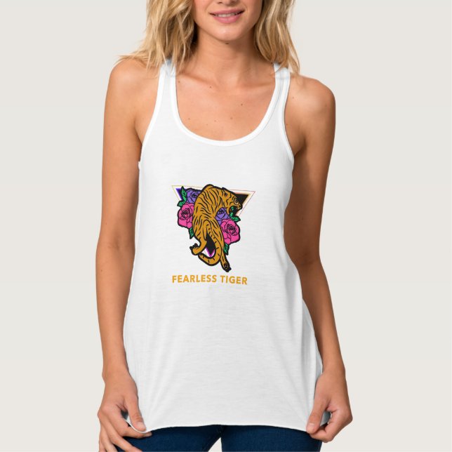 Fearless Tiger Linne Med Racerback (Framsida)