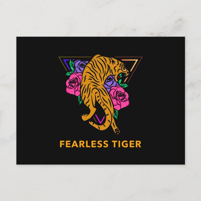 Fearless Tiger Vykort (Framsida)