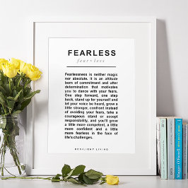 FEARLESS-uppmjukande motivation Poster