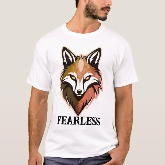 Fearless Varg Slogan T-Shirt - Freefit Classic Cot (Framsida)