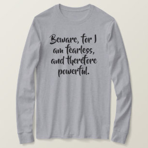 Fearless Woman Quote in Modern Script Personlig T Shirt